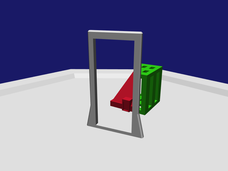 Scene with a masked effect produced using the stencil buffer
